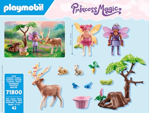 PLAYMOBIL Fairies with Cute Forest Animals Playset - Magical Fairy Tale Adventure for Kids 4+ 4