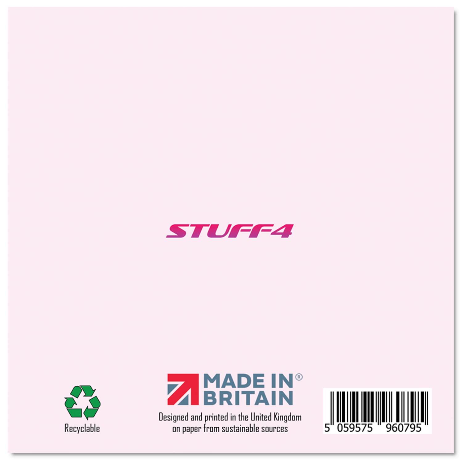 Stuff4 8th Birthday Card for Girls - Pink & Purple Glitter Balloons | 145mm Square | Blank Inside