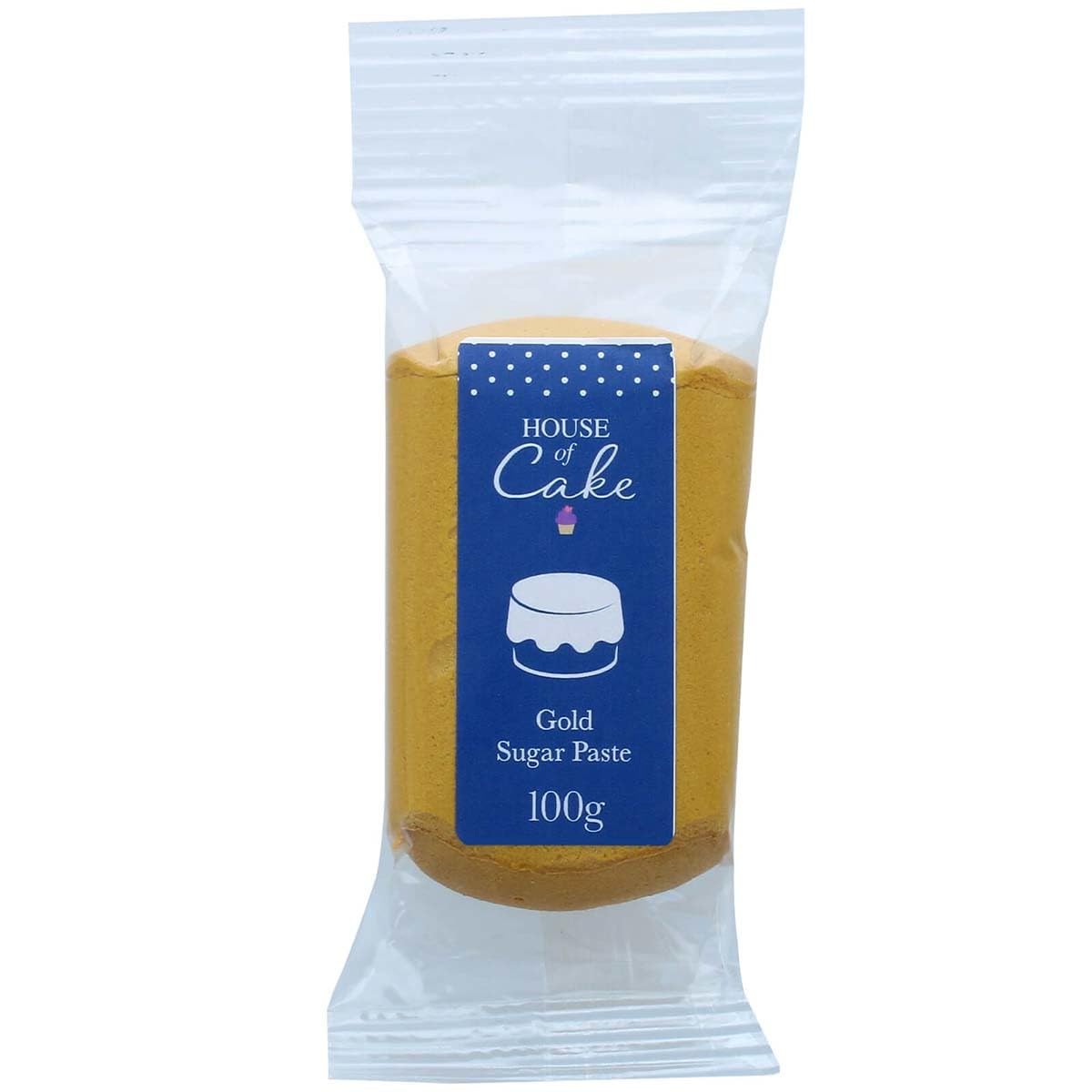 House of Cake Metallic Gold Edible Sugar Paste Fondant Icing for Modelling | 100g 1