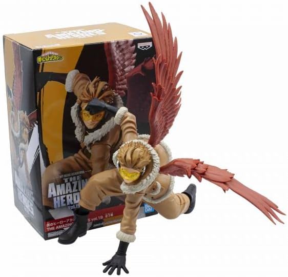 Banpresto My Hero Academia Hawks Action Figure - Collectible Anime Figure for Ages 4+