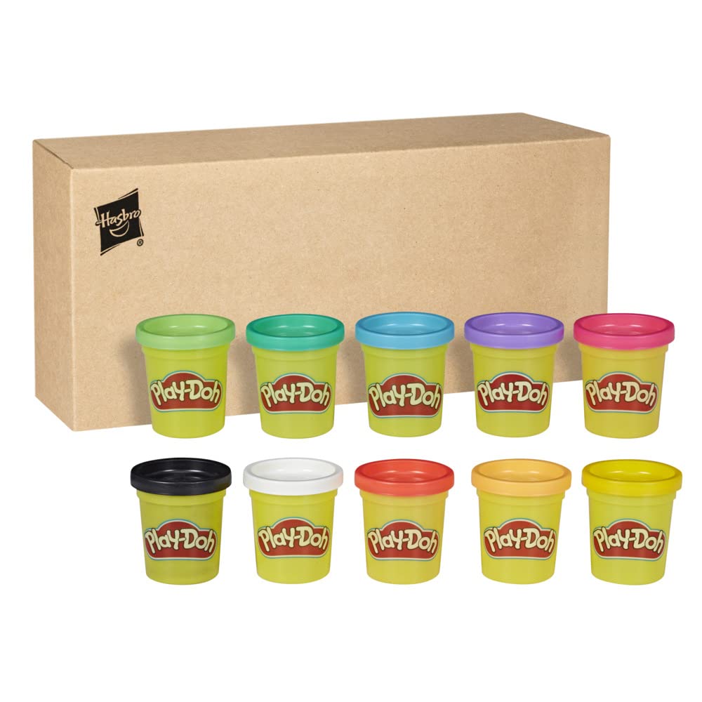 Play-Doh Non-Toxic Modeling Compound - 10 Pack, 2 oz Cans, Multicolor | Ages 2+