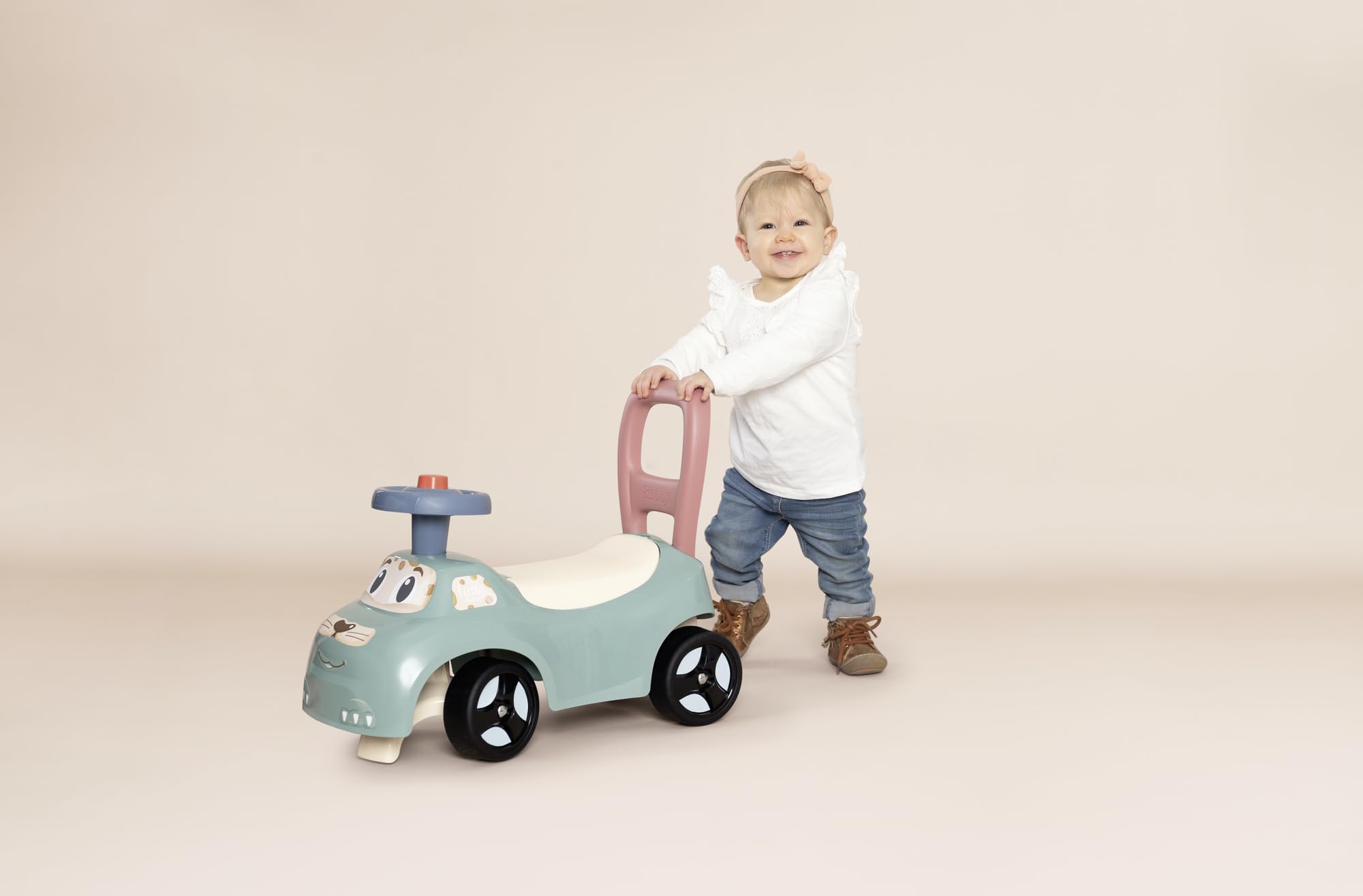 Smoby Little Auto Ride-On - Ergonomic Design with Toy Box & Horn for Toddlers 2