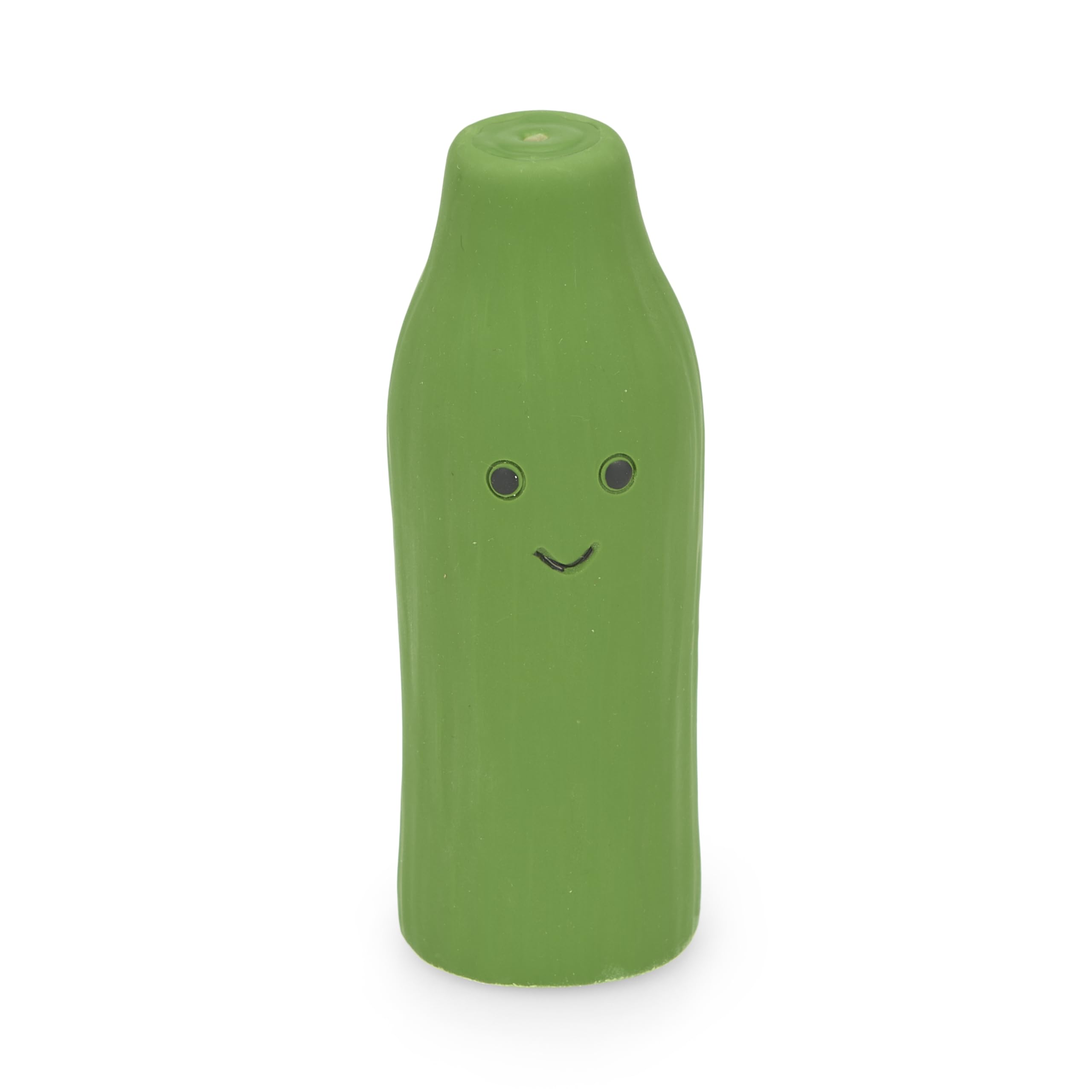 Petface Foodie Faces Cucumber Latex Dog Toy - Small, Squeaker, Durable Chew Toy 1