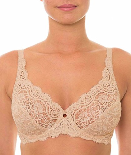 Triumph Women's Amourette 300 W X Bra - Skin, 34B, Non-Padded Lace Underwire Bra with LYCRA® for Comfort and Support