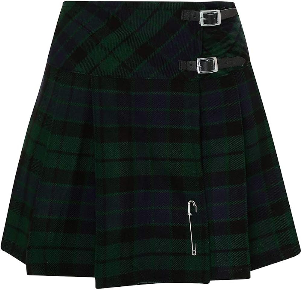 Tartanista MacKay 16.5 Inch Kilt Skirt - Antique Buchanan Tartan, Size 12 UK, Hipster Fit, Above The Knee Length