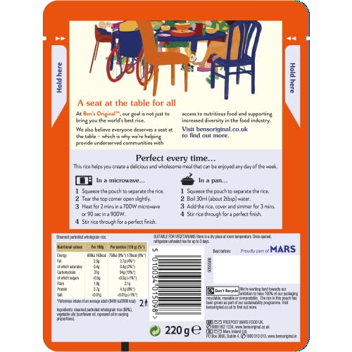 Ben's Original Wholegrain Microwave Rice, 220g