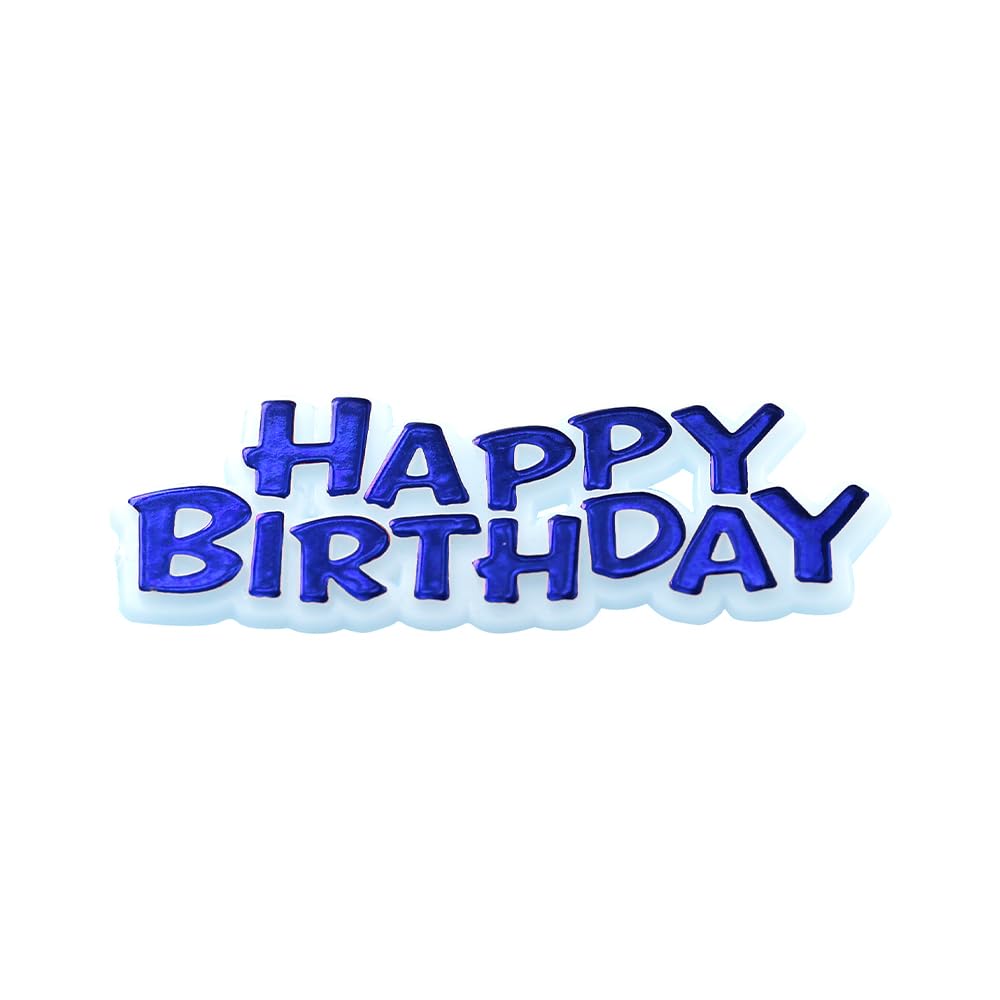 Anniversary House Football Cake Topper Keepsake Set - 2-Piece Blue Resin Topper for Birthday