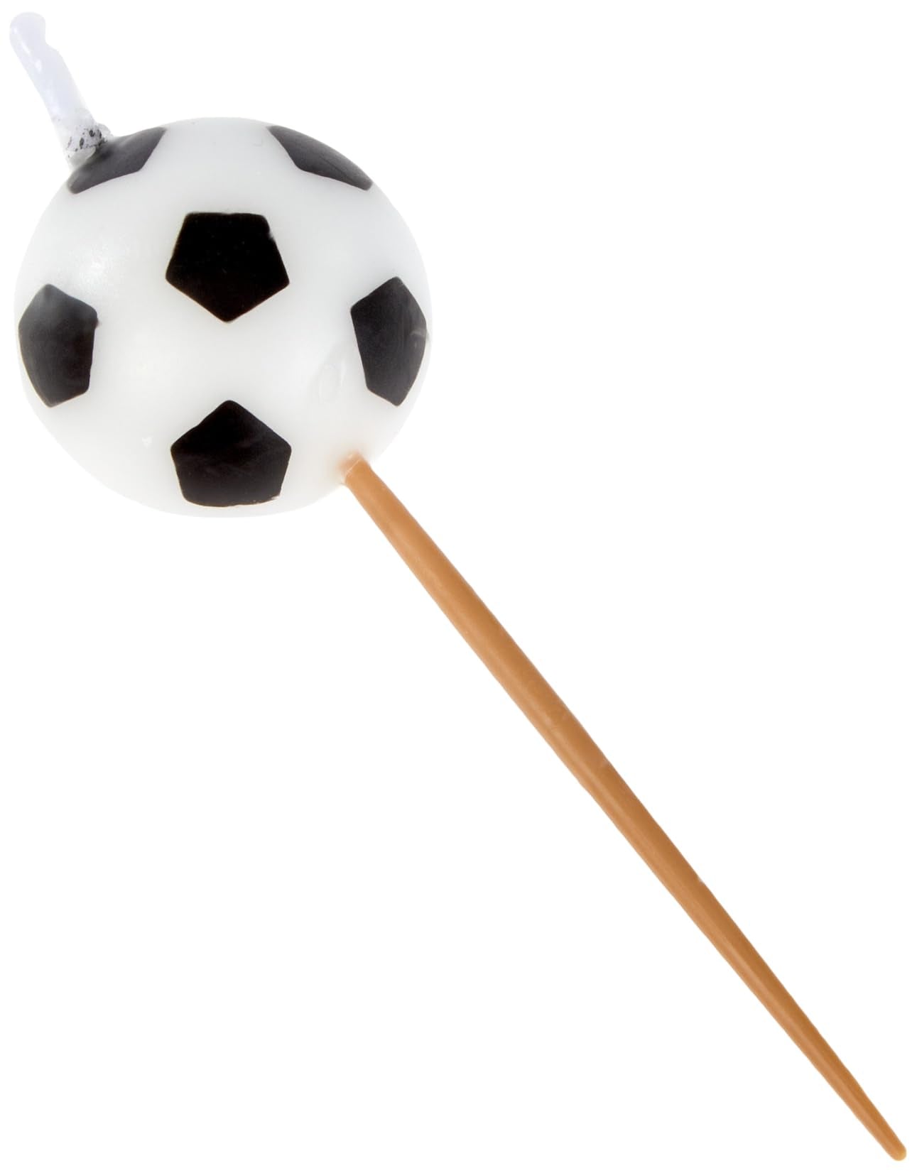 Unique Black & White Soccer Ball Birthday Candles - 7cm, Pack of 6 | Wax, Unscented 4