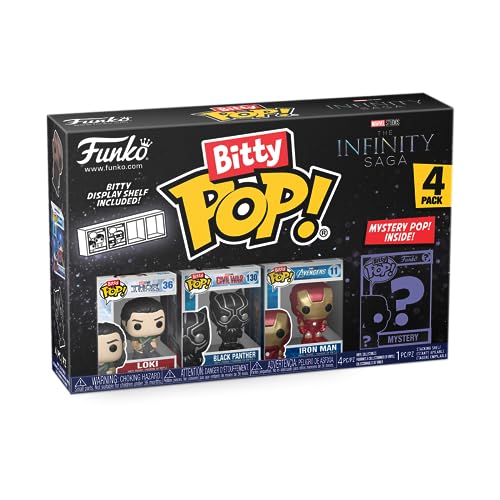 Funko Bitty Pop! Marvel - Thor, Loki, Black Panther, Iron Man (VII) Mystery 4-Pack (71506)