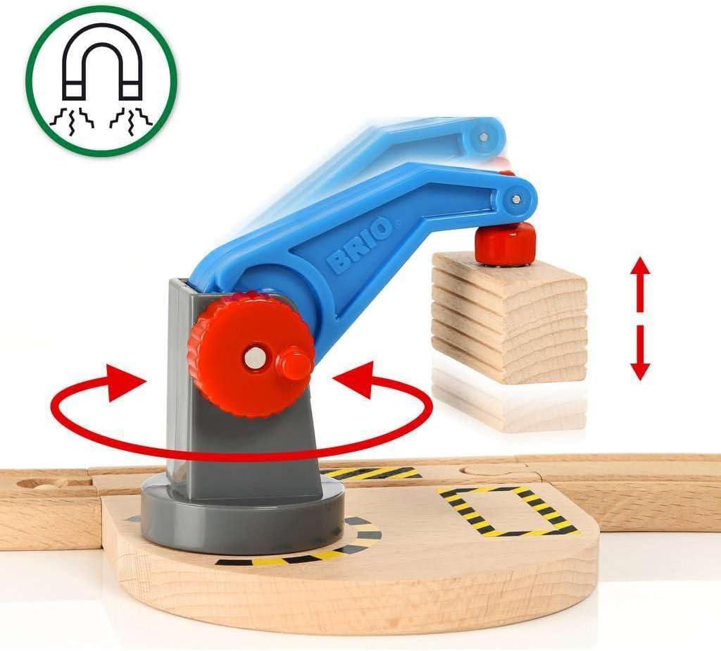 BRIO World Lift & Load Starter Set - Wooden Railway Train Playset for Ages 3+ 7
