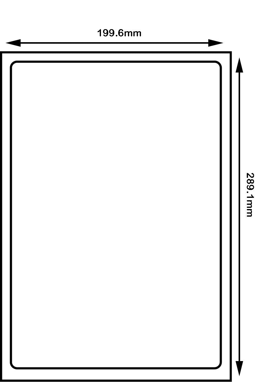 SmithPackaging A4 Self Adhesive Address Labels, 1 Label Per Sheet, 100 Sheets