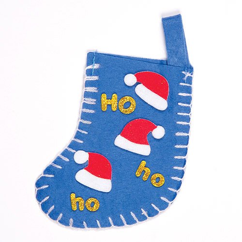 Baker Ross Santa Hat Felt Stickers - Assorted Craft Decorations (Pack of 100), EF428