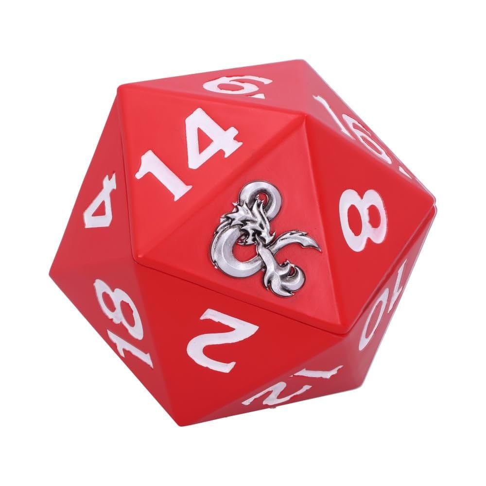 Nemesis Now Dungeons & Dragons D20 Dice Storage Box Red Resin 8