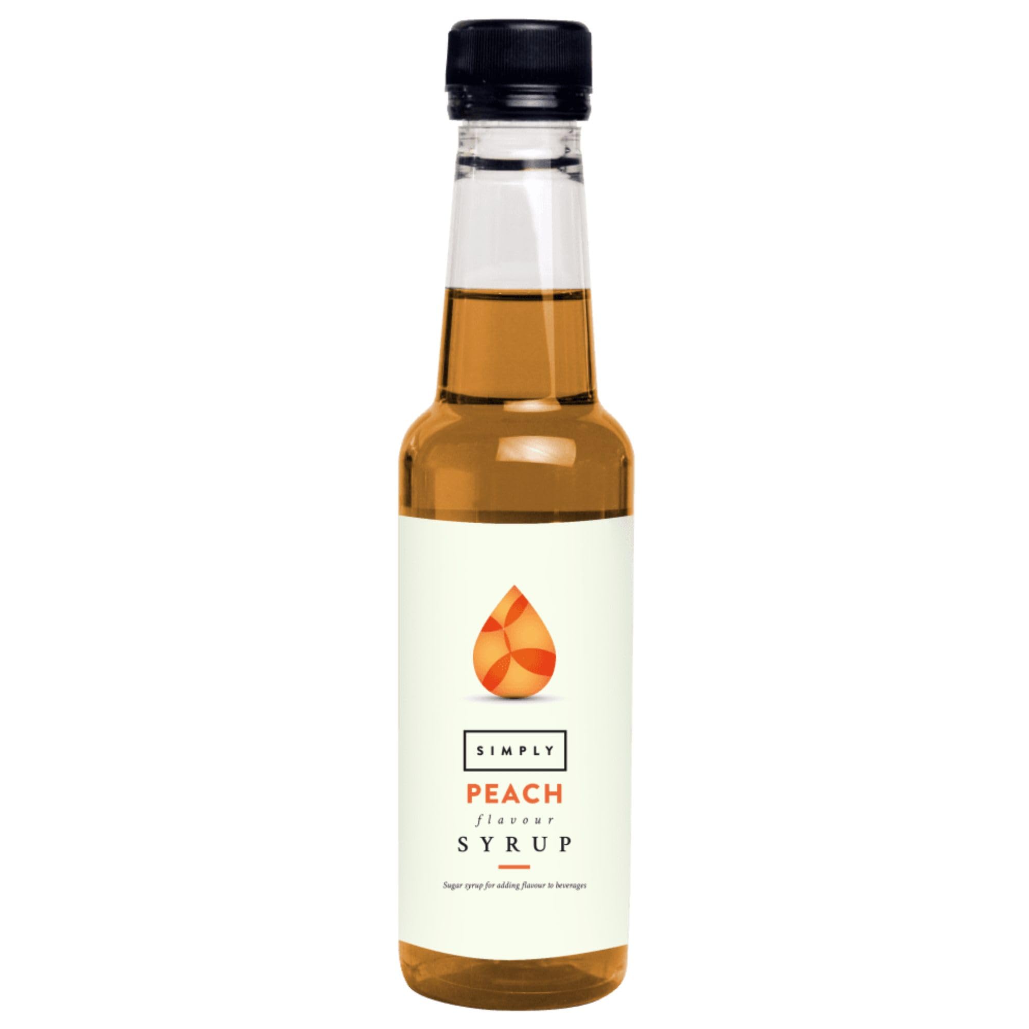 Simply Peach Flavoured Syrup for Coffee & Cocktails | Vegan, Nut Free | 250 ml