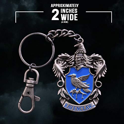 The Noble Collection Harry Potter Ravenclaw Crest Keychain - Hand-Enamelled Metal Keychain (NN7675)