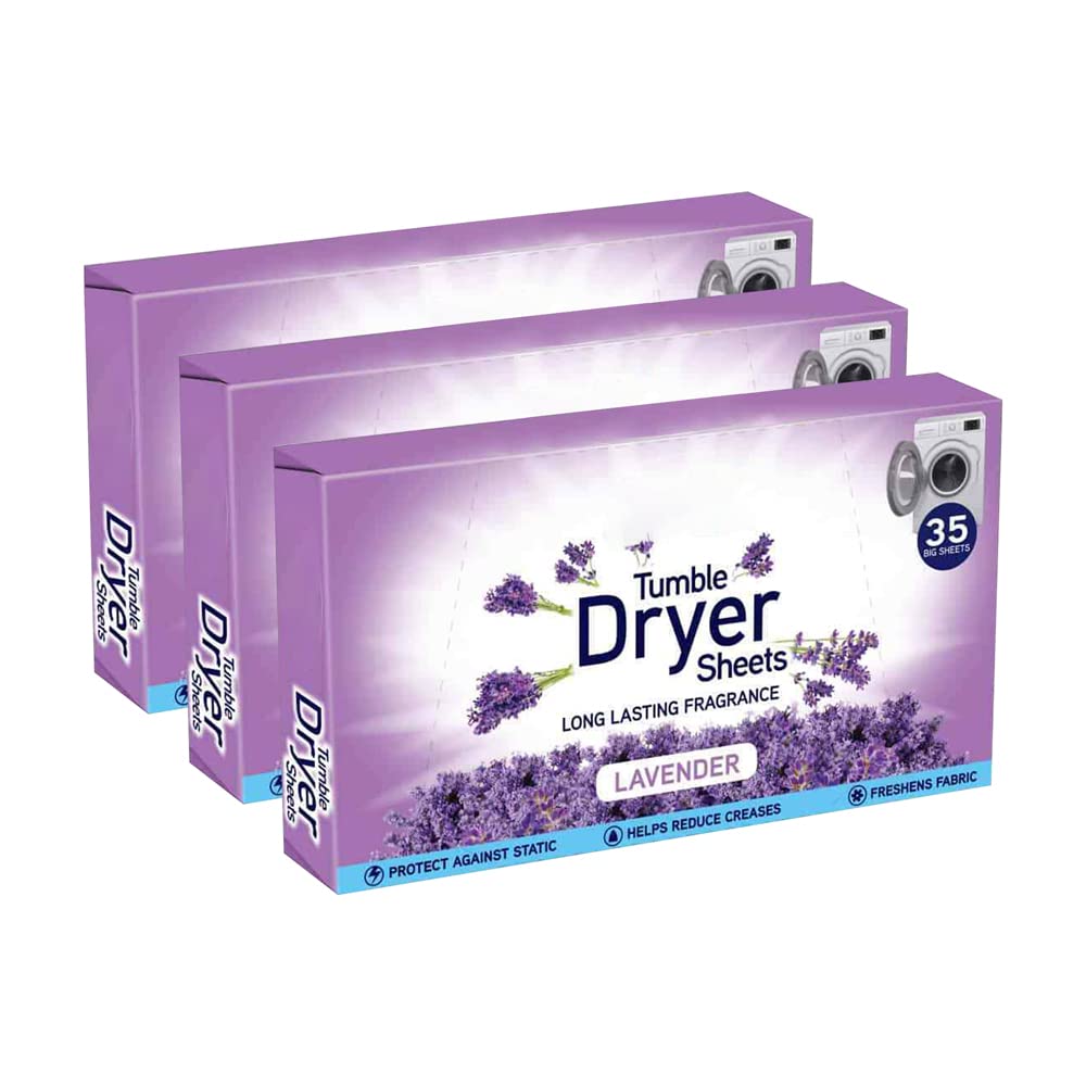 KARRMA - Lavender Tumble Dryer Sheets (105 Sheets, Pack of 3) 8