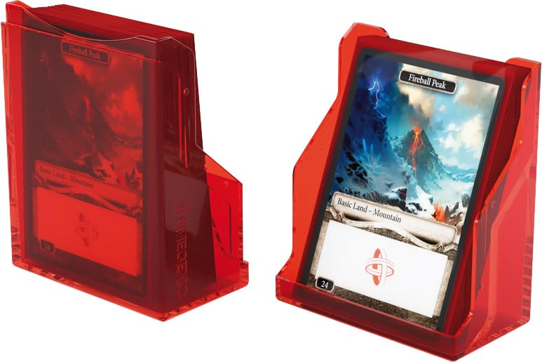 Gamegenic Bastion 50+ XL Card Box - Red | Secure Closure | Fits Double-Sleeved Cards 4