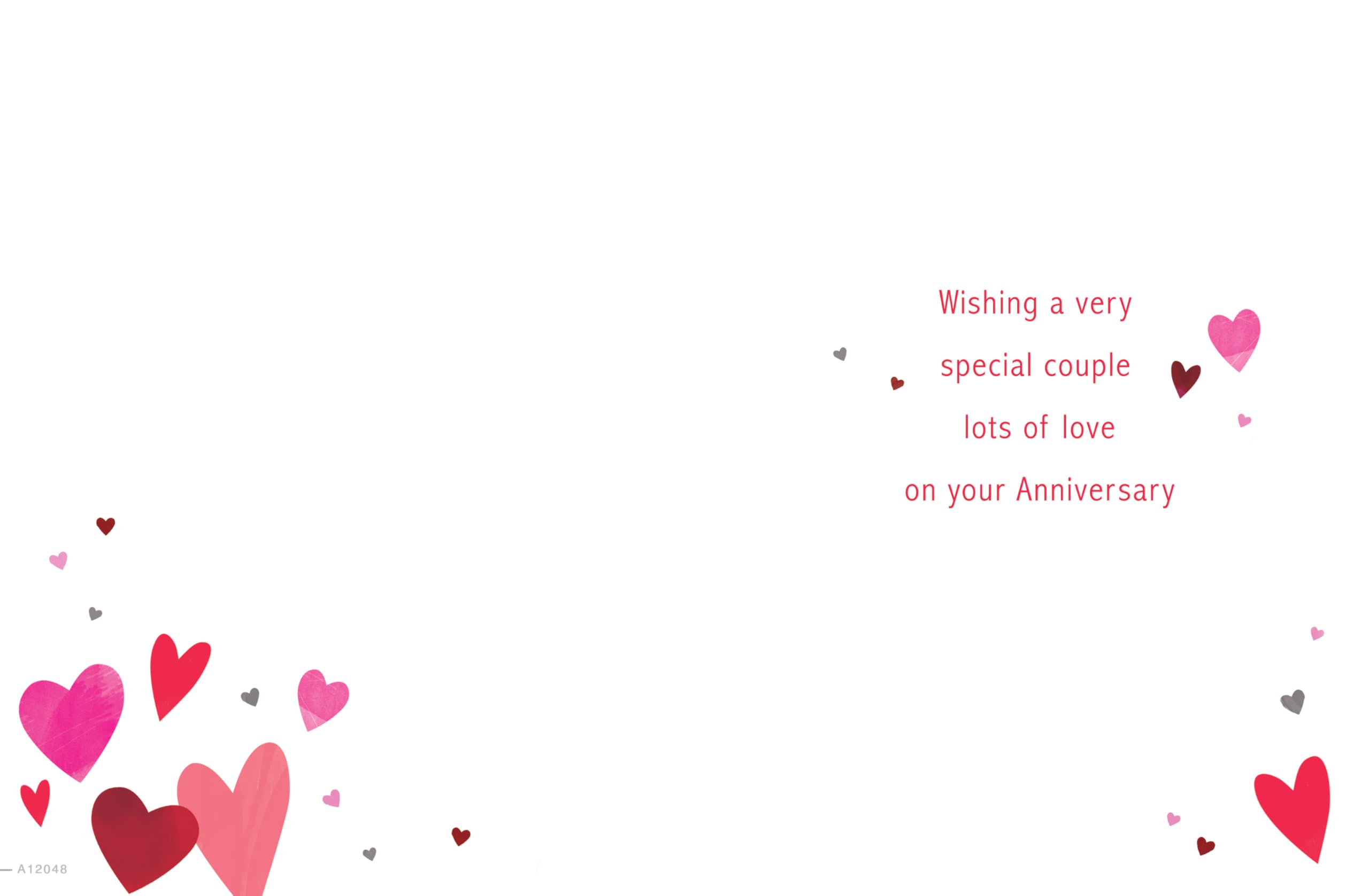 Piccadilly Greetings Anniversary Card for Son & Daughter-in-Law with Hearts Design | 8 x 6 Inches 2