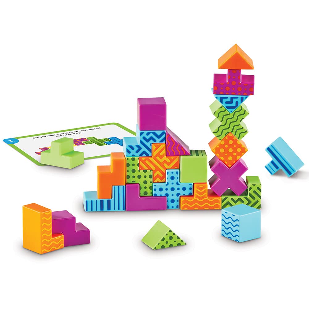Learning Resources STEM Explorers Brainometry - 2D & 3D Shape Puzzle Challenges for Ages 5+ 8