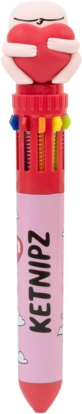 Grupo Erik Ketnipz 10-in-1 Retractable Ballpoint Pen with 3D Topper (Multi-Color)