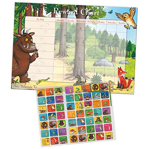 Paper Projects The Gruffalo Reward Chart with Reusable Sparkly Stickers | Multicolor | 29.7cm x 42cm