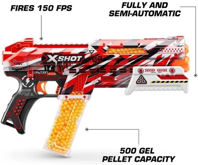 ZURU X-Shot Hyper Gel Clutch Blaster with 5,000 Gel Pellets - High-Performance Gel Blaster for Teens and Adults