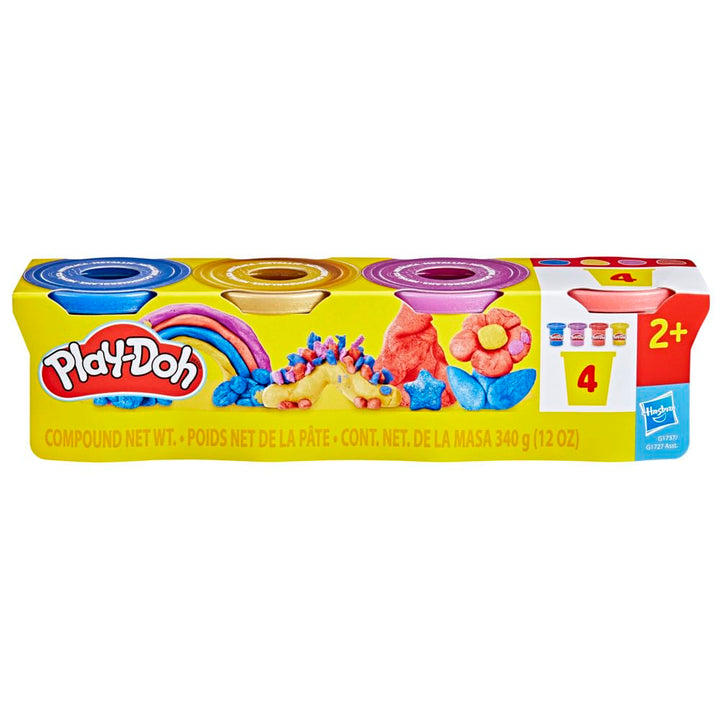 Play-Doh 4-Pack Shimmer Metallic Compound - Sparkly Modeling Clay for Kids 2+