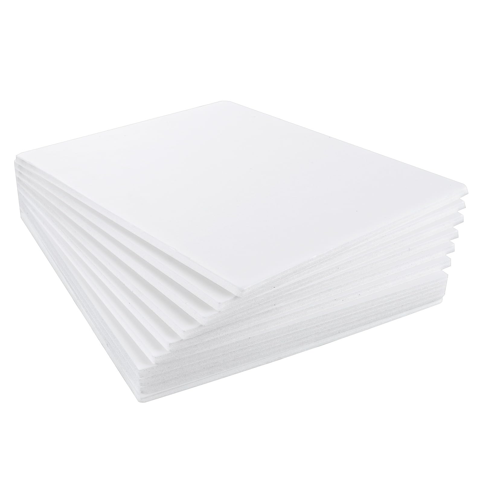 ASelected Foam Boards - 10 Pack A2 White Sheets, 5mm Thick Polystyrene for Crafts & Mounting
