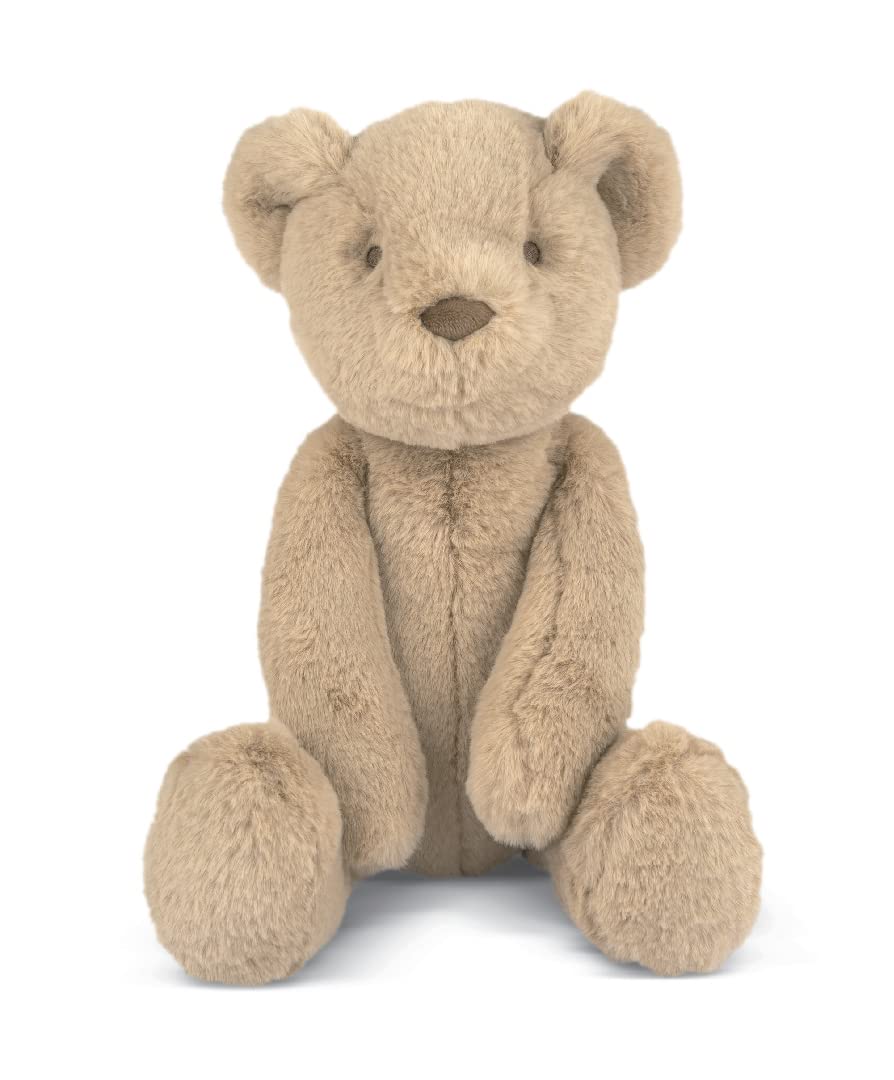 Mamas & Papas Teddy Bear Soft Toy - Super Cuddly Faux Fur with Hidden Chime