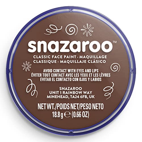 Snazaroo Light Brown Classic Face Paint (18 ml) Pack of 5