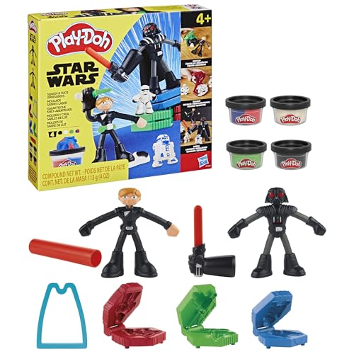 Play-Doh Star Wars Squish & Slice Lightsabers Action Figure Set | Ages 4+ | 2 Figures 11