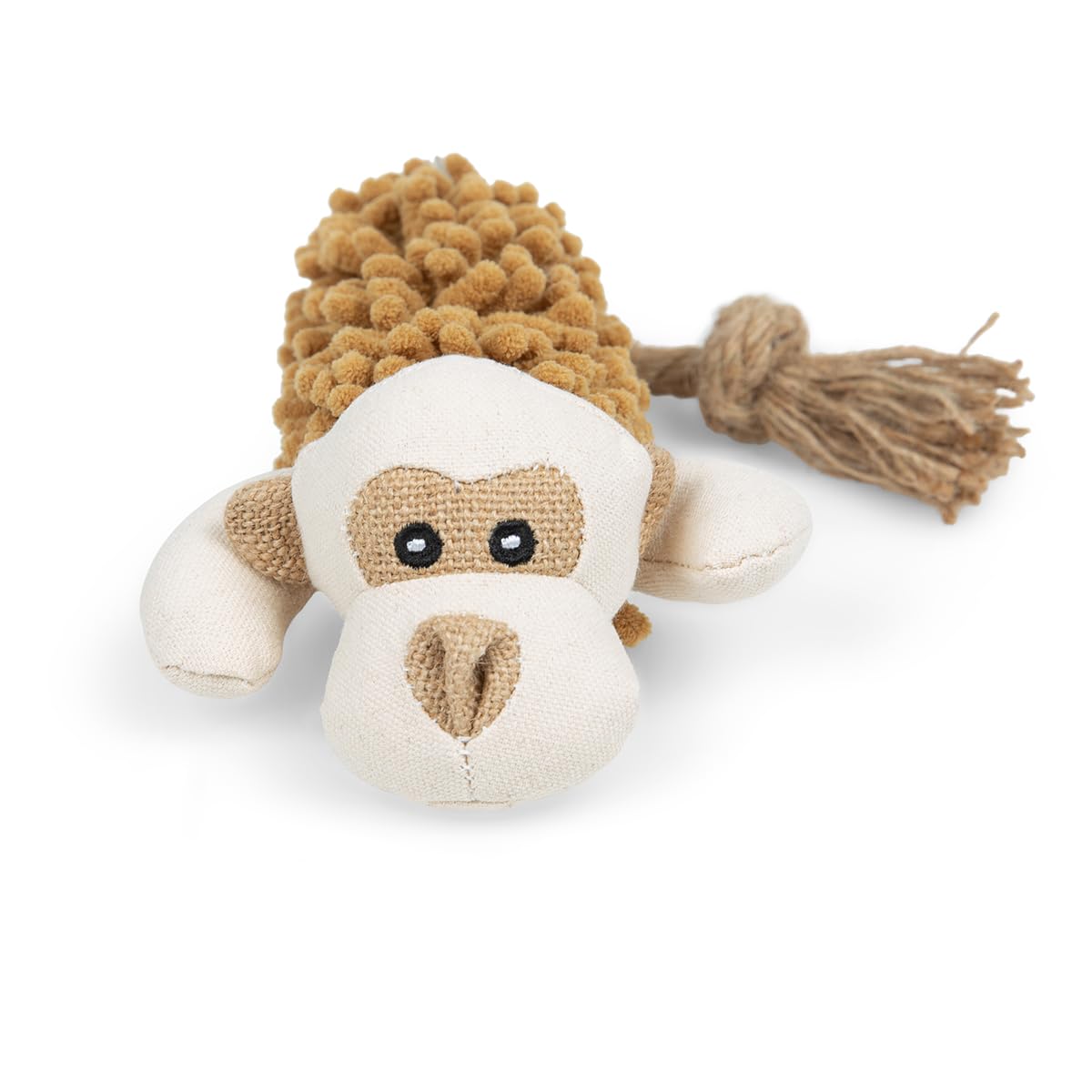 Petface Shaggy Monkey Plush Dog Toy - Large, Yellow | Interactive Play Toy 1
