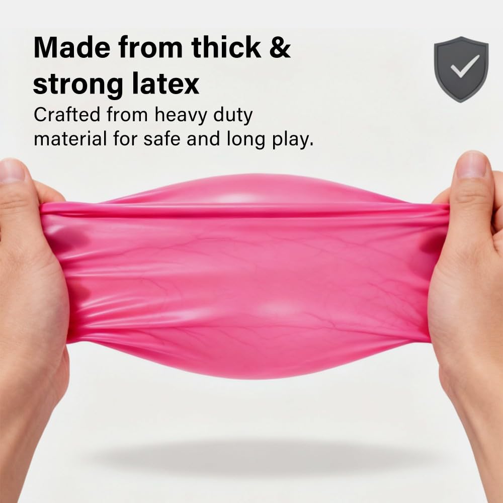 Vivo Technologies 25 Pack Large Punch Balloons – Thick & Strong Elastic Latex for Kids 3