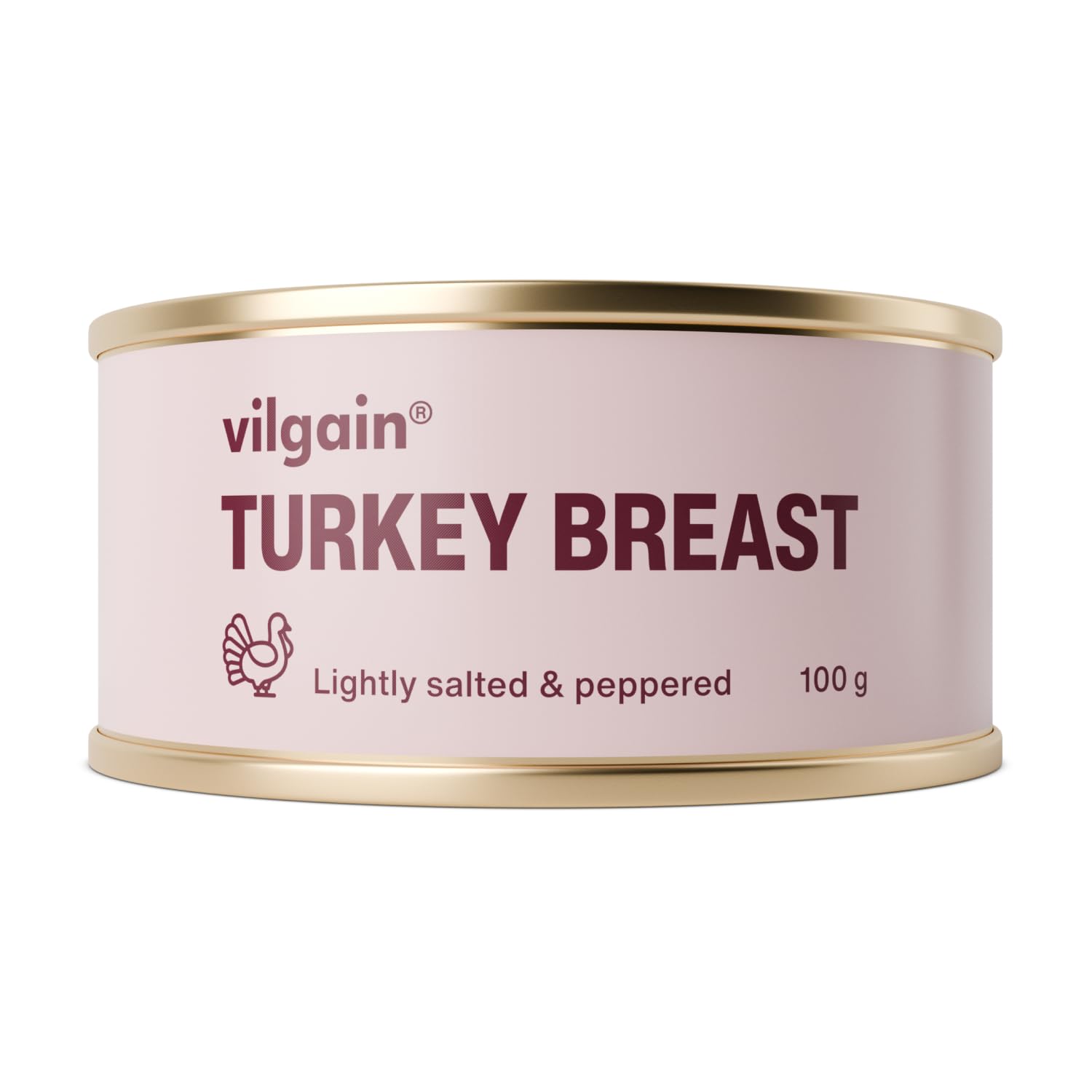 Vilgain Turkey Breast with Salt and Pepper - Ready-To-Eat Lean Poultry | 100g Tin | 22g Protein 1