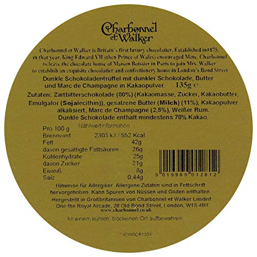 Charbonnel et Walker Dark Marc de Champagne Truffles, 135g 8