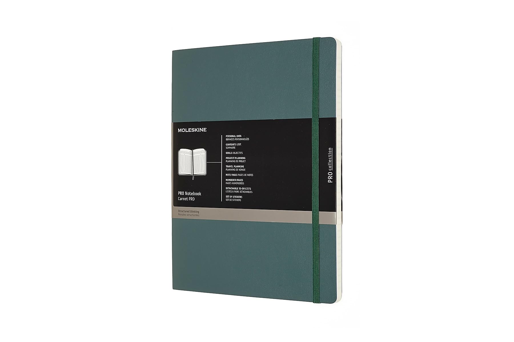 Moleskine Pro Notebook - Professional Work Planner | Soft Cover | Forest Green | XL 19x25 cm 1