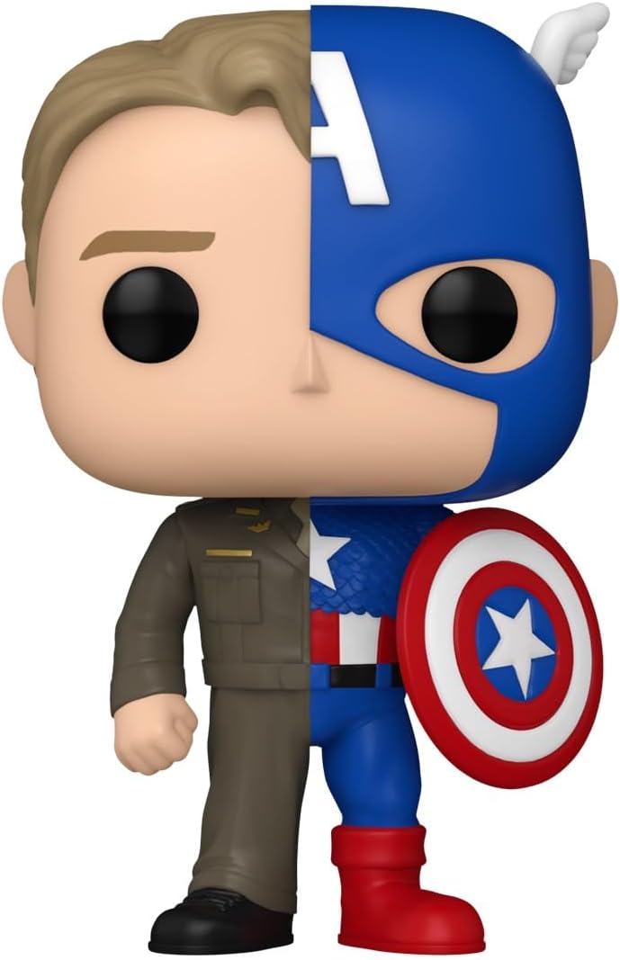 Funko Pop! Marvel - Captain America A/Steve R Vinyl Figure (Split)