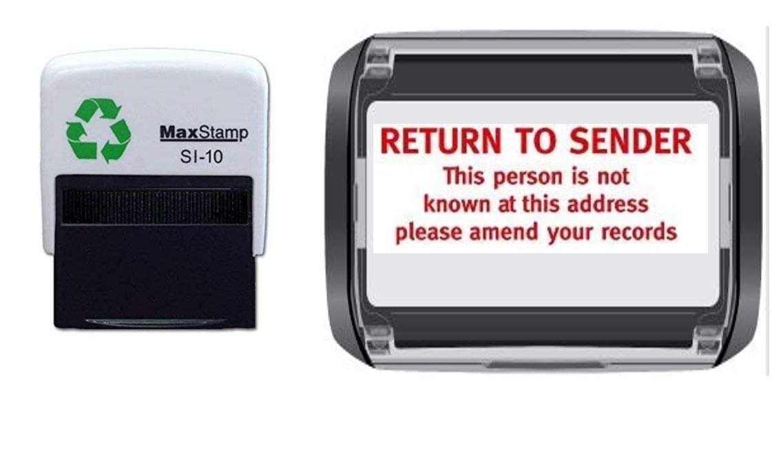 Trodat Printy 4911 Self-Inking Return to Sender Stamp | Red Ink | 24x7mm Impression