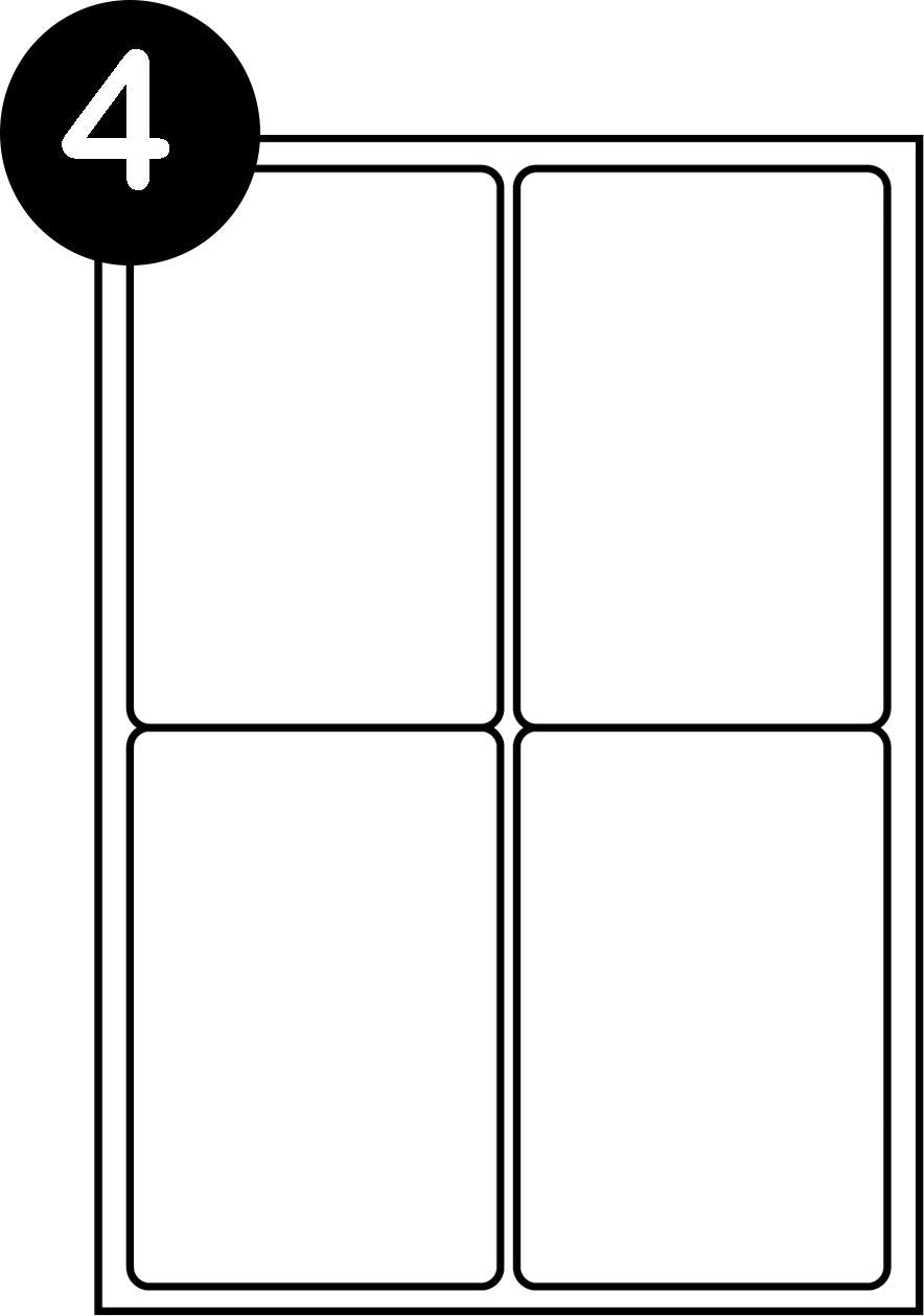SmithPackaging A4 Self Adhesive Address Labels - 4 Labels Per Sheet | Matt White | Permanent Adhesive
