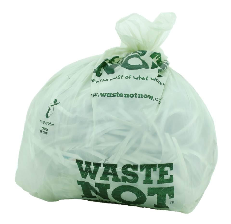 Waste Not Compostable Caddy Liners - 10L Capacity, Pack of 20, Biodegradable 3