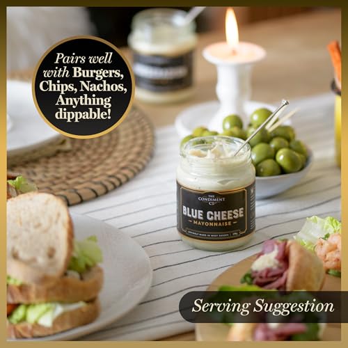 The Condiment Company Blue Cheese Mayonnaise 190g - Creamy Stilton & Cambozola Mayo