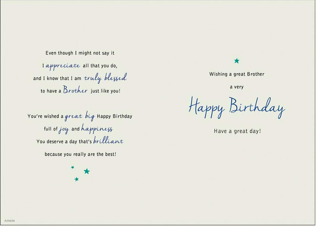 Piccadilly Greetings Birthday Card - 5 Verse Message | 9 x 6 Inch | Includes Envelope 6