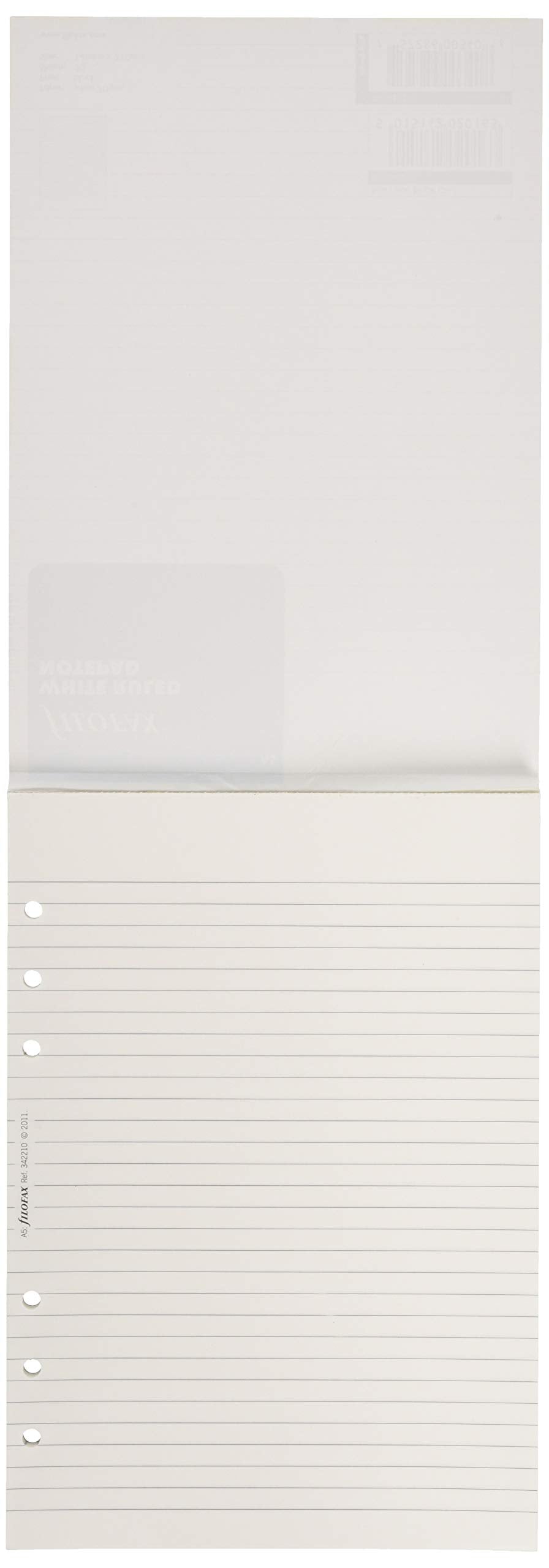 Filofax A5 Ruled Notepad Refill - White Paper | 50 Leaves | 148mm x 210mm 2