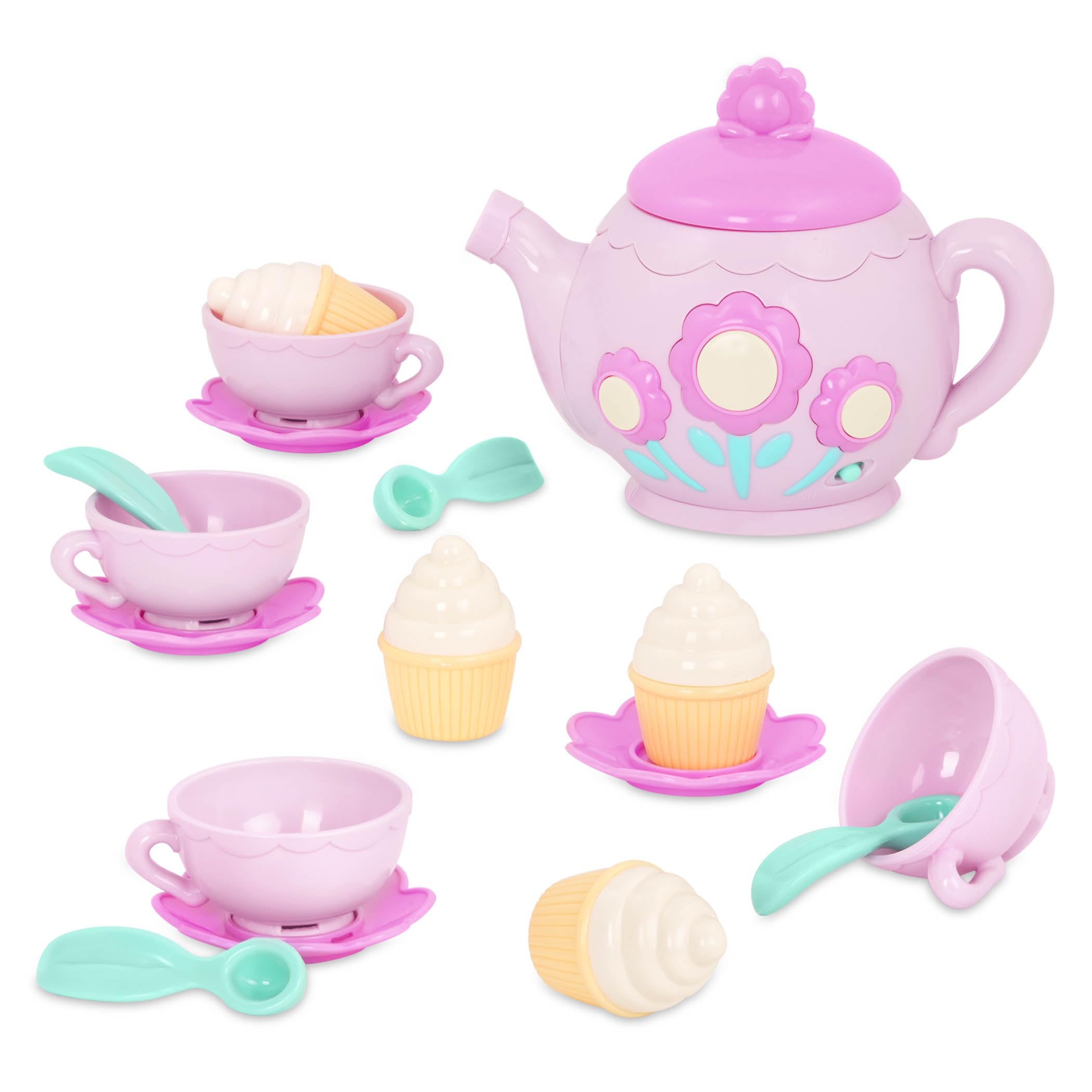 Battat Singing Teapot Playset - 17-Piece Pretend Play Kitchen Toy for Kids