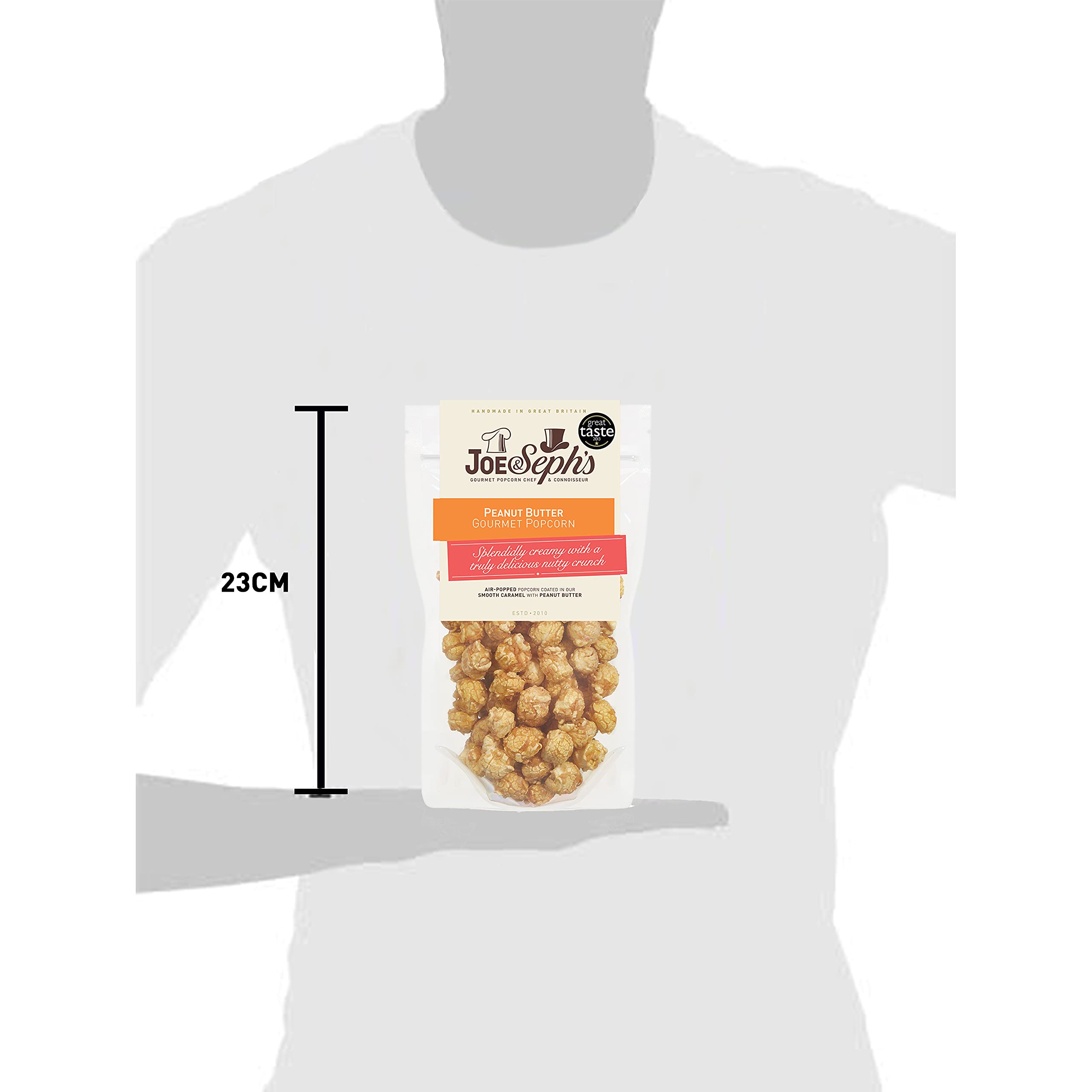 Joe & Seph's Caramel & Peanut Butter Popcorn 80g - Gourmet Handmade Snack 2