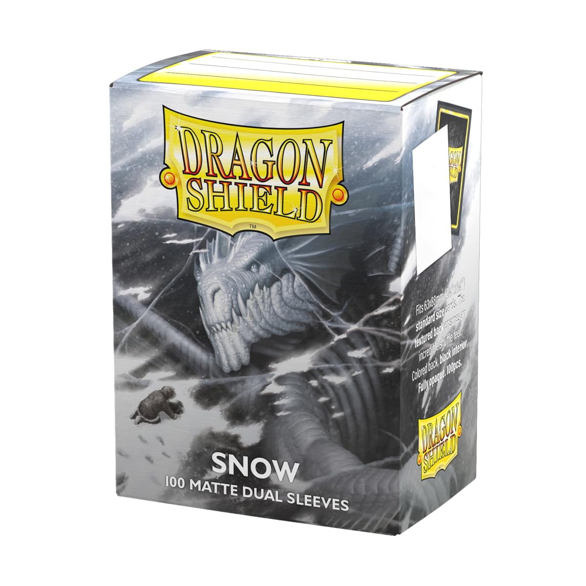 Dragon Shield AT-15005 Dual Matte Snow Sleeves - Standard Size, 100 Count | Durable Plastic 1