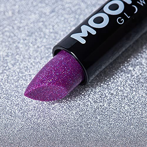 Lápiz labial con brillo UV Neon de Moon Glow - Púrpura - Lápiz labial de color neón brillante