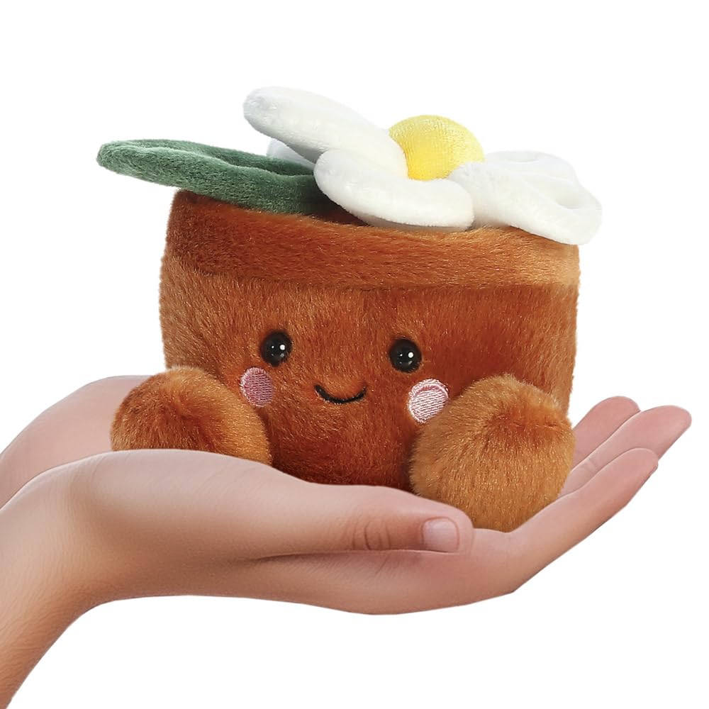 Aurora Palm Pals Junie Daisy 5In Soft Toy - Brown & White Plush for Babies & Kids 12