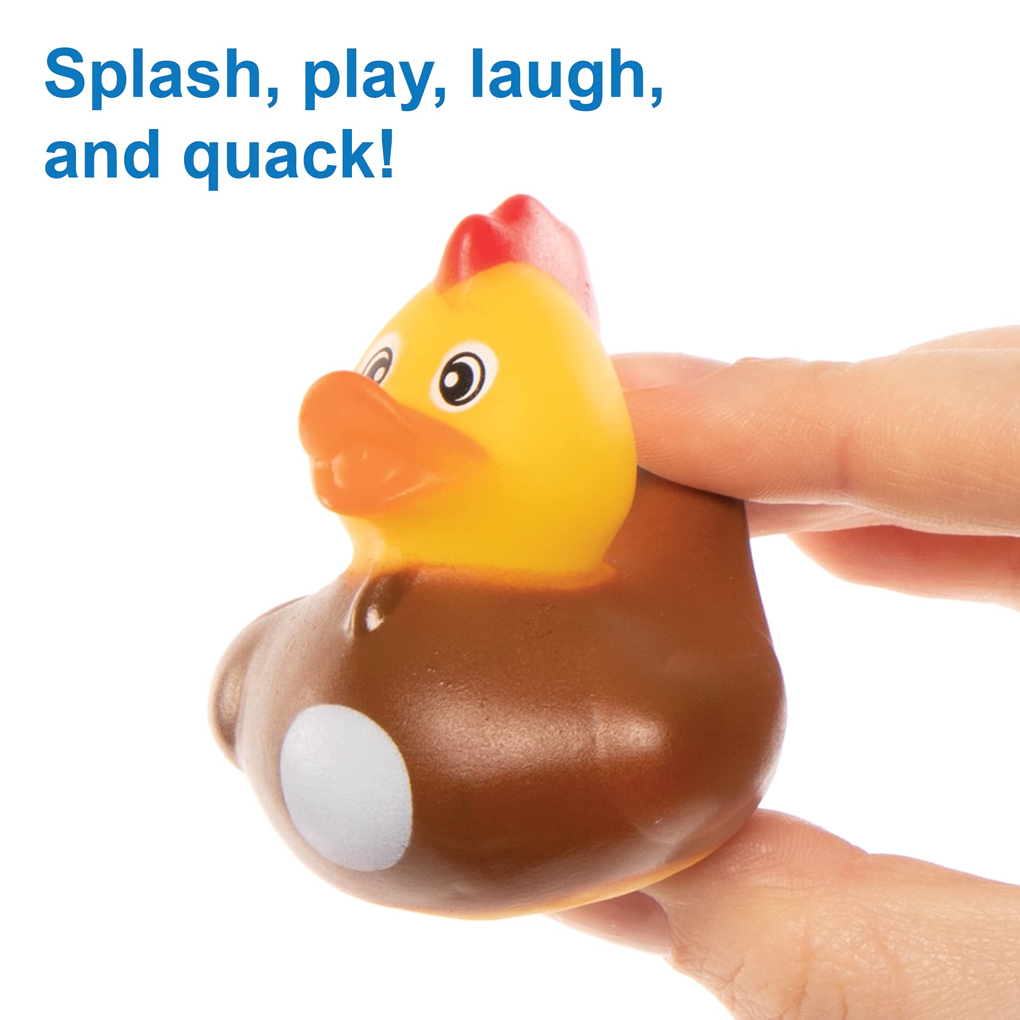 Baker Ross Farm Rubber Duck Bath Toys - Pack of 8 (Model FE326) 4