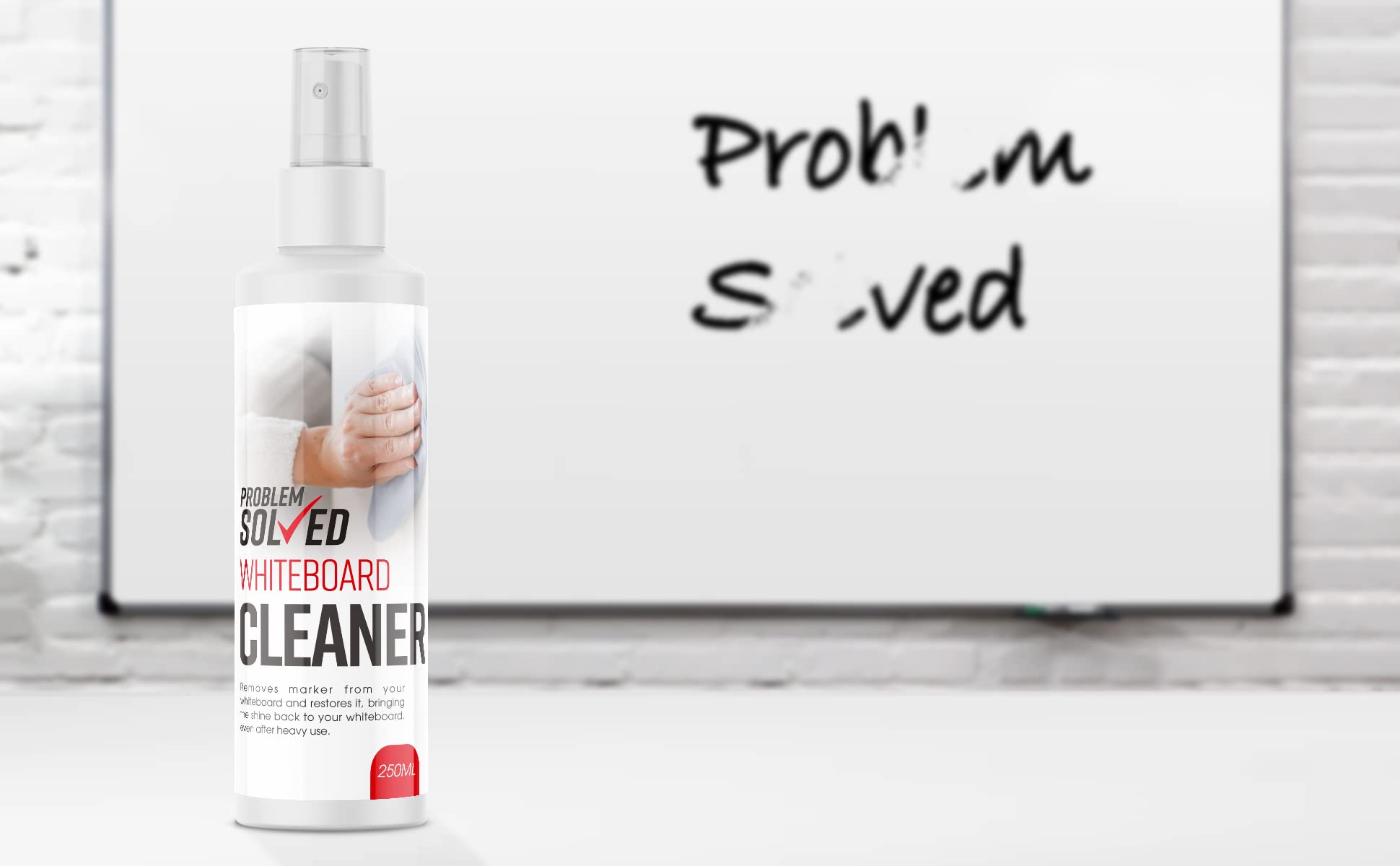 Problem Solved Whiteboard Cleaner Spray Liquid - Streak Free Finish | 250 ml 3